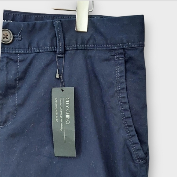 NWT Banana Republic Navy Roll-Up City Chino ~sz 4 - Picture 3 of 6